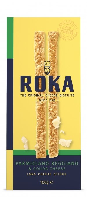 foto ROKA Sticks Longs au Fromage de Parmigiano Reggiano & Fromage de Gouda 100g