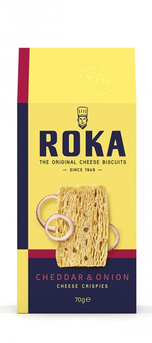 foto ROKA Cheese Crispies Cheddar Cheese with Onion 70g