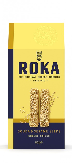 foto ROKA Sticks au fromage Gouda et graines de Sésame 80g
